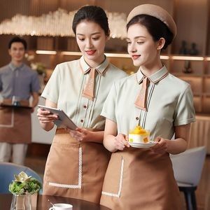 Uniformes de serveur modernes et de haute qualité pour hommes et femmes, pour restaurants branchés
