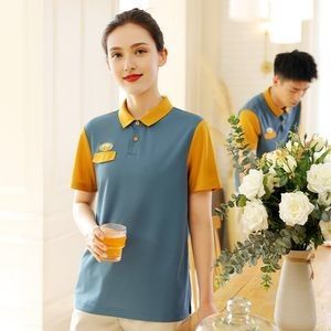 Elegent Full Sleeves Bakery Tea Shop Fast Food Restaurant Work Uniform for Waiter