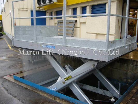 4-6 Ton Marco Loading Dock Scissor Lift Table dengan Opsi Disesuaikan yang Disetujui CE