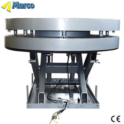 Weight Level Marco Single Scissor Lift Table with Turntable Stationary and Versatile
