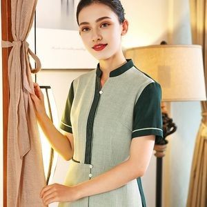 Quality High Quality Cleaner Short Sleeve Shirt Cleaning Housekeeping Staff Uniform factory