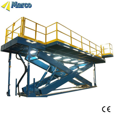 Good price Customization Hydraulic Driven Customizable Marco Twin Scissor Lift Table with Guardrail online