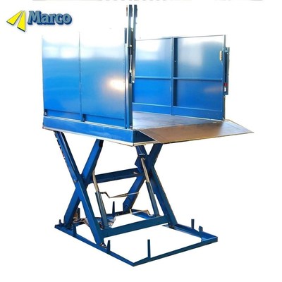 Giá tốt Hydraulic Loading Dock Lift Table với Twin Boom Barrier Loading Flaps và Handrails tùy chỉnh trực tuyến